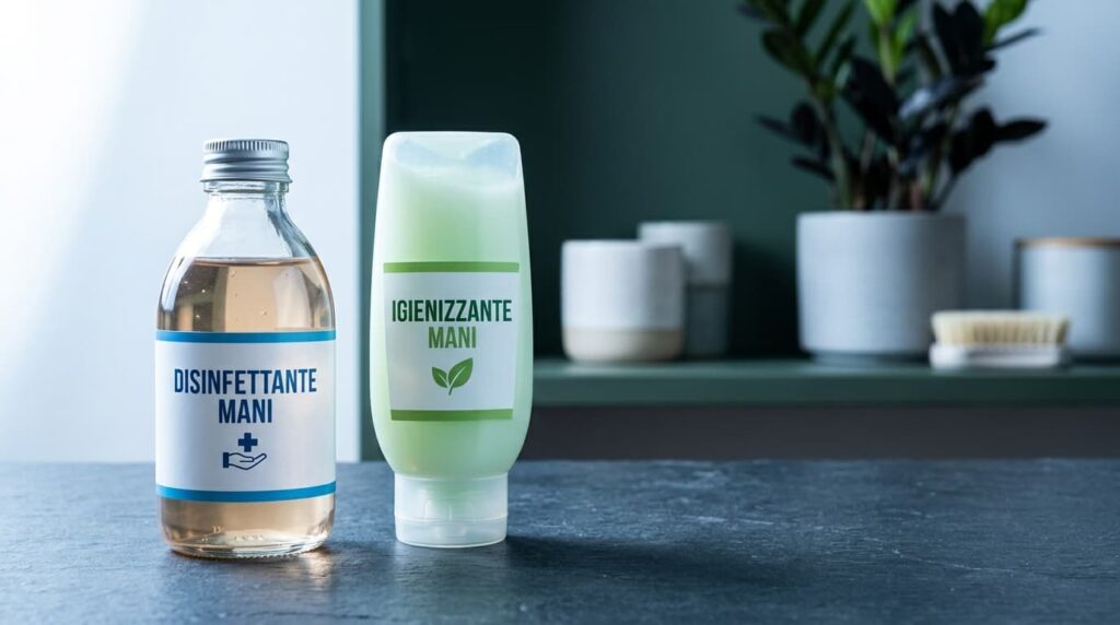 Gel disinfettante mani, guida a gel e spray igienizzanti 